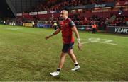 21 January 2018; Simon Zebo of Munster after throwing his boots into the crowd after the the European Rugby Champions Cup Pool 4 Round 6 match between Munster and Castres at Thomond Park in Limerick. Photo by Diarmuid Greene/Sportsfile