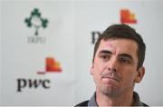 22 January 2018; Ireland U20's manager Noel McNamara speaking during the Ireland U20 Rugby Press Conference at PwC Head Office in Spencer Dock, Dublin. Photo by David Fitzgerald/Sportsfile