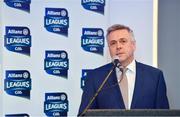 22 January 2018; 2018 marks the 26th season that Allianz has sponsored the Allianz Hurling Leagues, making it one of the longest sponsorships in Irish sport. Allianz and the GAA today announced the renewal of Allianz's partnership with GAAGO which will make over 50 live Allianz League matches available to global audiences. Speaking at the Allianz Hurling League 2018 launch at Croke Park in Dublin is Sean McGrath, CEO, Allianz Ireland. Photo by Brendan Moran/Sportsfile