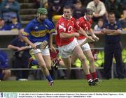31 July 2003; Cork's Graham Callinan in action against Tipperary. Erin Munster Under 21 Hurling Final, Tipperary v Cork, Semple Stadium, Co. Tipperary. Picture credit; Damien Eagers / SPORTSFILE *EDI*