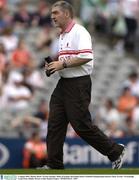 3 August 2003; Mickey Harte, Tyrone manager. Bank of Ireland All-Ireland Senior Football Championship Quarter Final, Tyrone v Fermanagh, Croke Park, Dublin. Picture credit; Damien Eagers / SPORTSFILE *EDI*