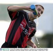 27 July 2003; Stephen Caffrey of Bohemians takes a drink during the Carlsberg FAI Cup 2nd Round amtch between Dundalk and Bohemians at Oriel Park in Dundalk. Photo by David Maher/Sportsfile