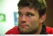23 May 2003; Toulouse captain Fabien Pelous pictured at a press conferecne ahead of the Heineken Cup Final at Lansdowne Road. Rugby. Picture credit; Pat Murphy / SPORTSFILE