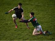 21 January 2018; Paddy Durcan of Mayo in action against Mikey Gordon of Sligo during the Connacht FBD League Round 5 match between Sligo and Mayo at James Stephen's Park in Ballina, Co Mayo. Photo by Seb Daly/Sportsfile