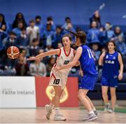 23 January 2018; Milicia Stankovic of Colaiste Pobail Setanta in action against Sara Crowe of Carrick On Shannon during the Subway All-Ireland Schools U19C Girls Cup Final match between Carrick On Shannon and Colaiste Pobail Setanta at the National Basketball Arena in Tallaght, Dublin. Photo by David Fitzgerald/Sportsfile