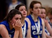 23 January 2018; Vivienne Egan of Carrick On Shannon looks on following her side's defeat in the Subway All-Ireland Schools U19C Girls Cup Final match between Carrick On Shannon and Colaiste Pobail Setanta at the National Basketball Arena in Tallaght, Dublin. Photo by David Fitzgerald/Sportsfile