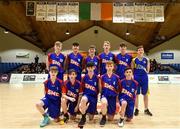 23 January 2018; The St Munchin's Limerick team pose for a photo prior to the Subway All-Ireland Schools U16C Boys Cup Final match between Sligo Grammar and St Munchins Limerick at the National Basketball Arena in Tallaght, Dublin. Photo by David Fitzgerald/Sportsfile