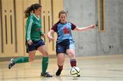 23 January 2018; Avril Dalton of GMIT Galway in action against Chloe Houston of Limerick IT during the CUFL Women’s Futsal Final group 2 match between Limerick IT and GMIT Galway at Waterford IT Arena in Waterford. Photo by Matt Browne/Sportsfile