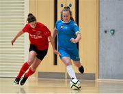 23 January 2018; Lauren Kelly of Maynooth University in action against Catherine Hyndman of IT Sligo during the CUFL Women’s Futsal Final cup match between IT Sligo and Maynooth University at Waterford IT Arena in Waterford. Photo by Matt Browne/Sportsfile