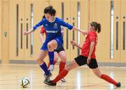 23 January 2018; Gillian McKenna of Waterford IT in action against Catherine Hyndman of IT Sligo during the CUFL Women’s Futsal Final cup match between Waterford IT and IT Sligo at Waterford IT Arena in Waterford. Photo by Matt Browne/Sportsfile