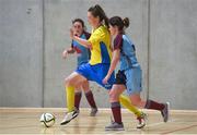23 January 2018; Aoibhin Webb of DCU in action against Rachel Lynch of GMIT Galway during the CUFL Women’s Futsal Final shield match between DCU and GMIT Galway at Waterford IT Arena in Waterford. Photo by Matt Browne/Sportsfile