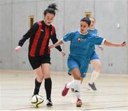 23 January 2018; Roma McLoughlin of Carlow IT in action against Eimear Lafferty of Maynooth University during the CUFL Women’s Futsal Final cup match between Carlow IT and Maynooth University at Waterford IT Arena in Waterford. Photo by Matt Browne/Sportsfile