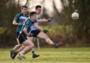 23 January 2018; Jack Barry of University College Dublin shoots to scores his side's second goal during the Electric Ireland HE GAA Sigerson Cup Round 1 match between Maynooth University and University College Dublin at Maynooth University North Campus in Maynooth, Kildare. Photo by Seb Daly/Sportsfile