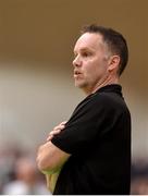 23 January 2018; St Malachy's Belfast head coach Adrian Fulton during the Subway All-Ireland Schools U19A Boys Cup Final match between St Malachy's Belfast and Templeogue College at the National Basketball Arena in Tallaght, Dublin. Photo by David Fitzgerald/Sportsfile