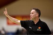 23 January 2018; St Malachy's Belfast head coach Adrian Fulton during the Subway All-Ireland Schools U19A Boys Cup Final match between St Malachy's Belfast and Templeogue College at the National Basketball Arena in Tallaght, Dublin. Photo by David Fitzgerald/Sportsfile