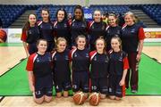 23 January 2018; The St Colmcille's Community School team pose for a team photo prior to the Subway All-Ireland Schools U16C Girls Cup Final match between Jesus & Mary Gortnor Abbey and St Colmcilles Knocklyon at the National Basketball Arena in Tallaght, Dublin. Photo by David Fitzgerald/Sportsfile