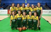 23 January 2018; The Jesus & Mary Gortnoy Abbey team pose for a team photo prior to the Subway All-Ireland Schools U16C Girls Cup Final match between Jesus & Mary Gortnor Abbey and St Colmcilles Knocklyon at the National Basketball Arena in Tallaght, Dublin. Photo by David Fitzgerald/Sportsfile