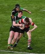23 January 2018; Conal Kervick of St Mary's CBS Enniscorthy is tackled by Brian Keogh of Scoil Chonglais Baltinglass during the Bank of Ireland Leinster Schools Fr. Godfrey Cup 2nd Round match between St Mary's CBS Enniscorthy v Scoil Chonglais Baltinglass at Donnybrook Stadium in Dublin. Photo by Eóin Noonan/Sportsfile