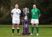 24 January 2018; Dylan Hartley England Captain, left, along with Rory Best Ireland Captain at the Natwest Six Nations 2018 launch at Syon Park in London, England. Photo by Ian Walton/Sportsfile