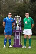 24 January 2018; Guilhem Guirado French Captain, left, along with Rory Best Ireland Captain at the Natwest Six Nations 2018 launch at Syon Park in London, England. Photo by Ian Walton/Sportsfile