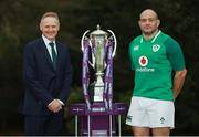 24 January 2018; Ireland head coach Joe Schmidt, left, along with Rory Best Ireland Captain at the Natwest Six Nations 2018 launch at Syon Park in London, England. Photo by Ian Walton/Sportsfile