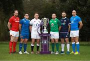 24 January 2018; Six nations team captains from left, Alun Wyn Jones, Wales, Guilhem Guirado, France, Dylan Hartley, England, along with Rory Best, Ireland, John Barclay, Scotland and Sergio Paresse, Italy at the Natwest Six Nations 2018 launch at Syon Park in London, England. Photo by Ian Walton/Sportsfile