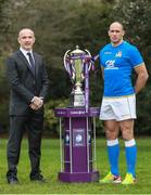 24 January 2018; Italy head coach Conor O'Shea, left, along with Sergio Paresse Italy Captain at the Natwest Six Nations 2018 launch at Syon Park in London, England. Photo by Ian Walton/Sportsfile