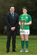 24 January 2018; Ireland Women's head coach Adam Griggs, along with Ciara Griffin Ireland Captain at the Natwest Six Nations 2018 launch at Syon Park in London, England. Photo by Ian Walton/Sportsfile