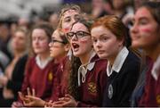 24 January 2018; A Loreto Stephen's Green supporter during the Subway All-Ireland Schools U19B Girls Cup Final match between Ulidia Integrated and Loreto Stephen's Green at the National Basketball Arena in Tallaght, Dublin. Photo by Eóin Noonan/Sportsfile