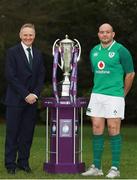 24 January 2018; Ireland head coach Joe Schmidt, left, along with Rory Best Ireland Captain at the Natwest Six Nations 2018 launch at Syon Park in London, England. Photo by Ian Walton/Sportsfile