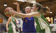 24 January 2018; Fiona Quinn of Muckross Park College in action against Rachel Killgallen of Presentation SS Tralee during the Subway All-Ireland Schools U16B Girls Cup Final match between Muckross Park College and Presentation SS Tralee at the National Basketball Arena in Tallaght, Dublin. Photo by Eóin Noonan/Sportsfile