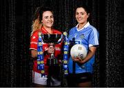 24 January 2018; Lidl Ireland today announced a third year of partnership with the Ladies Gaelic Football Association. The next phase of the campaign will see Lidl investing further in the LGFA where it matters most at local level and in the community. This is where #SeriousSupport is born and nurtured through the dedication of a local community. To celebrate their third year of partnership with the LGFA, Lidl have today launched their new 6-pack of Carrick Glen Active Spring Water. 10 cents from each purchase will fund jerseys and equipment for U-18, or under, LGFA club teams. Nominate your local Ladies Gaelic Football club to win in any Lidl store nationwide, or via Lidl s Facebook Page. Throughout the year, Lidl will run various initiatives to benefit all levels of Ladies Gaelic Football, following on from the successful Serious Starts Here campaign in 2017. The new branded Carrick Glen Active Spring Water packs will hit Lidl stores next week. Pictured are Ladies Footballers Sinead Goldrick of Dublin, left, and Orlagh Farmer of Cork, at Lidl Head Office, Tallaght, Dublin. Photo by Seb Daly/Sportsfile