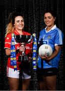 24 January 2018; Lidl Ireland today announced a third year of partnership with the Ladies Gaelic Football Association. The next phase of the campaign will see Lidl investing further in the LGFA where it matters most at local level and in the community. This is where #SeriousSupport is born and nurtured through the dedication of a local community. To celebrate their third year of partnership with the LGFA, Lidl have today launched their new 6-pack of Carrick Glen Active Spring Water. 10 cents from each purchase will fund jerseys and equipment for U-18, or under, LGFA club teams. Nominate your local Ladies Gaelic Football club to win in any Lidl store nationwide, or via Lidl s Facebook Page. Throughout the year, Lidl will run various initiatives to benefit all levels of Ladies Gaelic Football, following on from the successful Serious Starts Here campaign in 2017. The new branded Carrick Glen Active Spring Water packs will hit Lidl stores next week. Pictured are Ladies Footballers Sinead Goldrick of Dublin, left, and Orlagh Farmer of Cork, at Lidl Head Office, Tallaght, Dublin. Photo by Seb Daly/Sportsfile