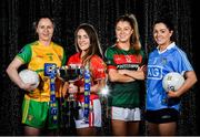 24 January 2018; Lidl Ireland today announced a third year of partnership with the Ladies Gaelic Football Association. The next phase of the campaign will see Lidl investing further in the LGFA where it matters most at local level and in the community. This is where #SeriousSupport is born and nurtured through the dedication of a local community. To celebrate their third year of partnership with the LGFA, Lidl have today launched their new 6-pack of Carrick Glen Active Spring Water. 10 cents from each purchase will fund jerseys and equipment for U-18, or under, LGFA club teams. Nominate your local Ladies Gaelic Football club to win in any Lidl store nationwide, or via Lidl s Facebook Page. Throughout the year, Lidl will run various initiatives to benefit all levels of Ladies Gaelic Football, following on from the successful Serious Starts Here campaign in 2017. The new branded Carrick Glen Active Spring Water packs will hit Lidl stores next week. Pictured are Ladies Footballers, from left, Roisin Friel of Donegal, Orlagh Farmer of Cork, Sarah Rowe of Mayo, and Sinead Goldrick of Dublin, at Lidl Head Office, Tallaght, Dublin. Photo by Seb Daly/Sportsfile