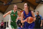 24 January 2018; Mary O'Connell of Presentation SS Tralee in action against Fiona Clune of Muckross Park College during the Subway All-Ireland Schools U16B Girls Cup Final match between Muckross Park College and Presentation SS Tralee at the National Basketball Arena in Tallaght, Dublin. Photo by Eóin Noonan/Sportsfile