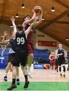 24 January 2018; Paul Kelly of St Pauls Oughterard in action against Eoghan McHugh of St Vincents Castleknock College during the Subway All-Ireland Schools U19B Boys Cup Final match between St Pauls Oughterard and St Vincents Castleknock College at the National Basketball Arena in Tallaght, Dublin. Photo by Eóin Noonan/Sportsfile