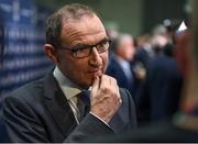 24 January 2018: Republic of Ireland manager Martin O'Neill after the UEFA Nations League Draw in Lausanne, Switzerland. Photo by Stephen McCarthy / UEFA via Sportsfile