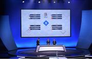 24 January 2018: A general view of the final draw for League B during the UEFA Nations League Draw in Lausanne, Switzerland. Photo by Stephen McCarthy / UEFA via Sportsfile