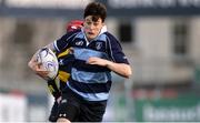 24 January 2018; Leon Gallagher of Newpark Comprehensive gets past Connall Howley of The King's Hospital during the Bank of Ireland Leinster Schools Vinnie Murray Cup Semi-Final match between Newpark Comprehensive and The Kings Hospital at Donnybrook Stadium in Dublin. Photo by Piaras Ó Mídheach/Sportsfile