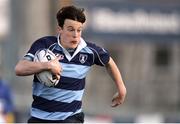 24 January 2018; Leon Gallagher of Newpark Comprehensive during the Bank of Ireland Leinster Schools Vinnie Murray Cup Semi-Final match between Newpark Comprehensive and The Kings Hospital at Donnybrook Stadium in Dublin. Photo by Piaras Ó Mídheach/Sportsfile