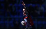 25 January 2018; Ben Smyth of Ballymakenny celebrates on his way to scoring his side's first try during the Pat Rossiter Cup Final match between Ballymakenny and Patricians Newbridge at Donnybrook Stadium in Dublin. Photo by David Fitzgerald/Sportsfile