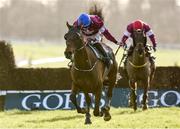 25 January 2018; Monbeg Notorius, with Jack Kennedy up, on their way to winning the Goffs Thyestes Handicap Steeplechase after jumping the last during the Gowran Park Races in Gowran Park, Co Kilkenny. Photo by Matt Browne/Sportsfile