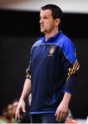 25 January 2018; CBS The Green head coach Ruairi Rahilly during the Subway All-Ireland Schools U16A Boys Cup Final match between St Mary's CBS The Green Tralee, Kerry, and St Malachy's, Belfast, Antrim, at the National Basketball Arena in Tallaght, Dublin. Photo by Brendan Moran/Sportsfile