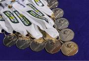 25 January 2018; A general view of the medals prior to the Subway All-Ireland Schools U16A Girls Cup Final match between Crescent Comprehensive, Limerick, and Scoil Chriost Rí, Portlaoise, Laois, at the National Basketball Arena in Tallaght, Dublin. Photo by Brendan Moran/Sportsfile