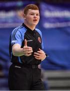 26 January 2018; Referee Mark Gilleran during the Hula Hoops Under 20 Women’s National Cup Final match between Brunell and DCU Mercy at the National Basketball Arena in Tallaght, Dublin. Photo by Brendan Moran/Sportsfile