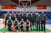 27 January 2018; The  BC Leixlip Zalgiris team prior to the Hula Hoops NICC Men’s National Cup Final match between Blue Demons and BC Leixlip Zalgiris at the National Basketball Arena in Tallaght, Dublin. Photo by Brendan Moran/Sportsfile