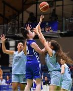 27 January 2018; Tara Lynch of Glanmire in action against Ciara Phillips, left, and Maeve Ó Séaghdha of DCU Mercy during the Hula Hoops Under 18 Women’s National Cup Final match between Glanmire and DCU Mercy at the National Basketball Arena in Tallaght, Dublin. Photo by Brendan Moran/Sportsfile