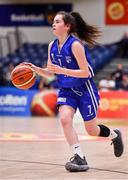 27 January 2018; Caoimhe O'Driscoll of Glanmire during the Hula Hoops Under 18 Women’s National Cup Final match between Glanmire and DCU Mercy at the National Basketball Arena in Tallaght, Dublin. Photo by Brendan Moran/Sportsfile