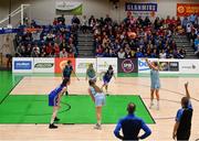 27 January 2018; Nicole Clancy of DCU Mercy shooting a free throw during the Hula Hoops Under 18 Women’s National Cup Final match between Glanmire and DCU Mercy at the National Basketball Arena in Tallaght, Dublin. Photo by Eóin Noonan/Sportsfile