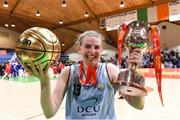 27 January 2018; DCU Mercy joint captain and MVP award winner Bronagh Power-Cassidy after the Hula Hoops Under 18 Women’s National Cup Final match between Glanmire and DCU Mercy at the National Basketball Arena in Tallaght, Dublin. Photo by Eóin Noonan/Sportsfile